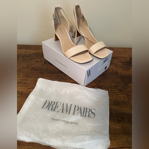 DREAM PAIRS Women's Chunk Low Heel Pump Sandals - Picture 9 of 11